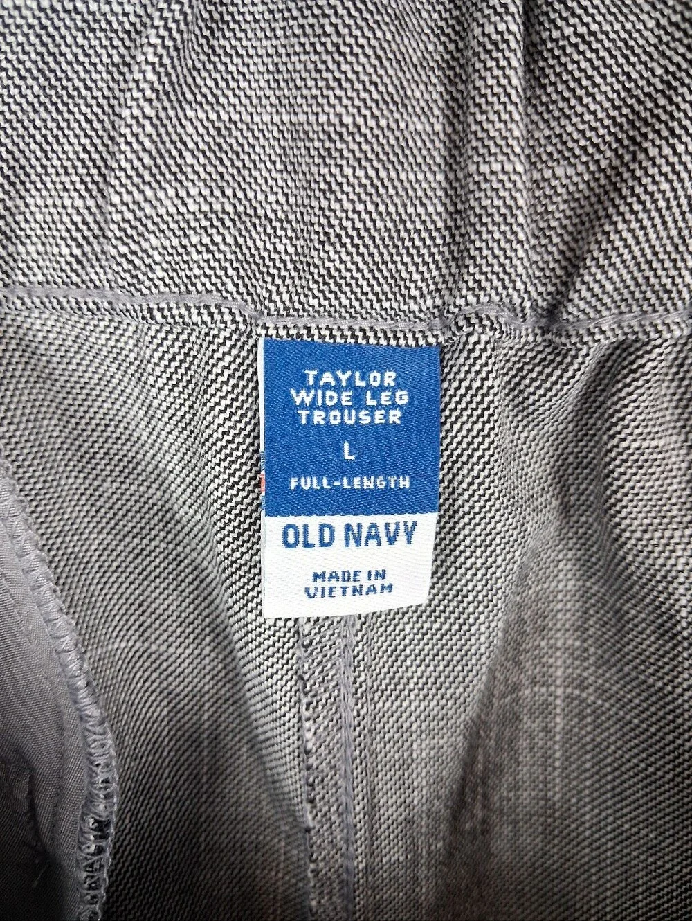 Old Navy Taylor Extra High-Rise Wide-Leg Full-Length Trouser Pants Gray Size L